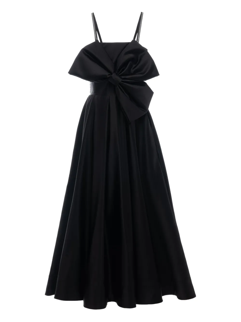 Tulleen Liana bow-detail taffeta dress | Black | Image 1