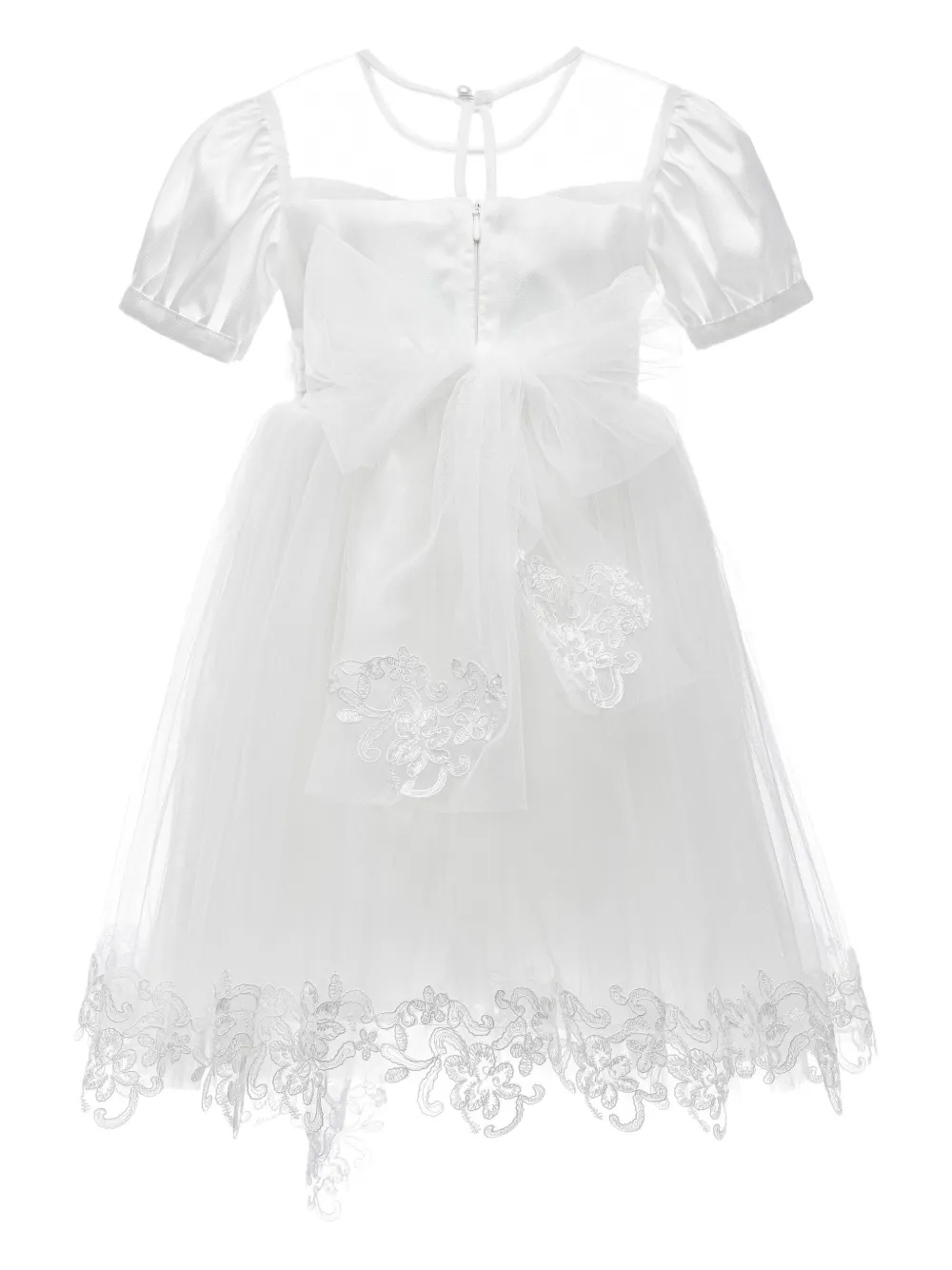 Tulleen Florence lace-appliqué dress - Wit