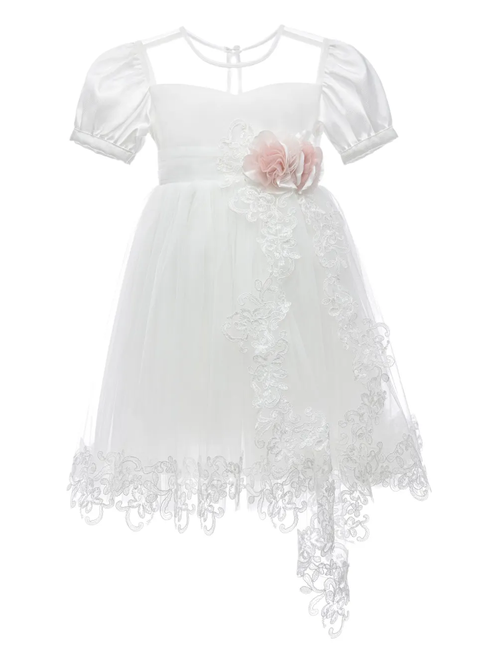 Tulleen robe Florence à dentelle appliquée | blanc | Image 1