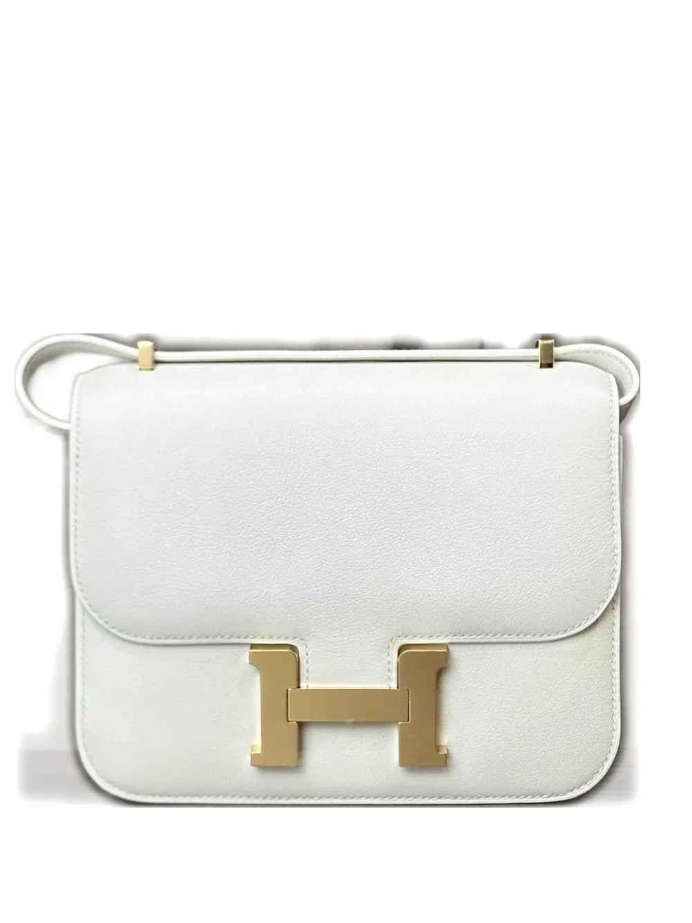 Pre-owned Hermes 2024 Constance 18 Shoulder Bag In White