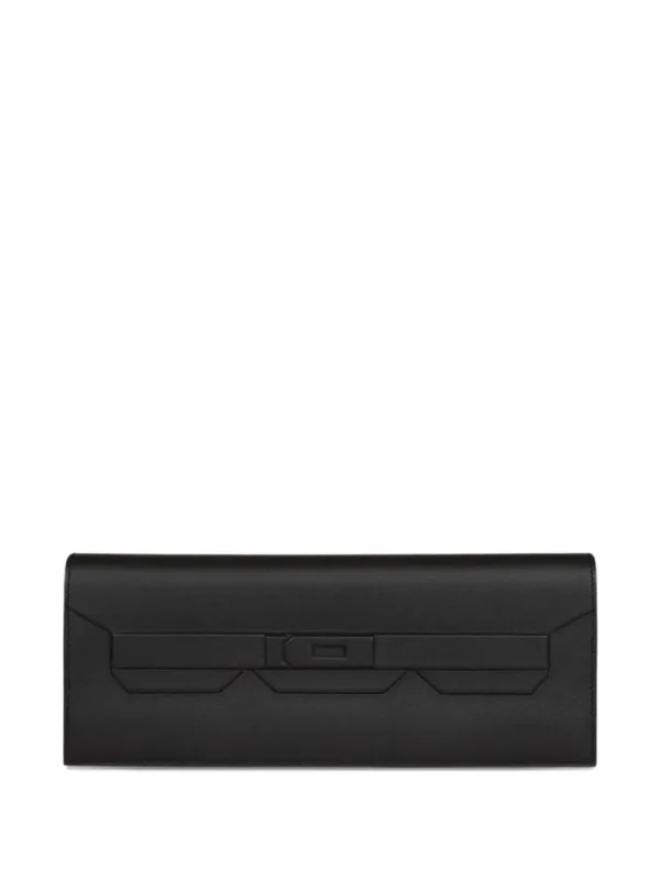 Hermès Pre-owned Kelly Cut Shadow Swift-leather Clutch Bag in Black