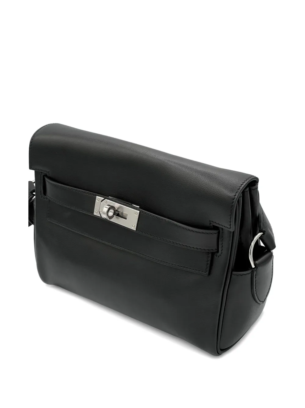 Pre-owned Hermes Kelly Messenger Bag In Black