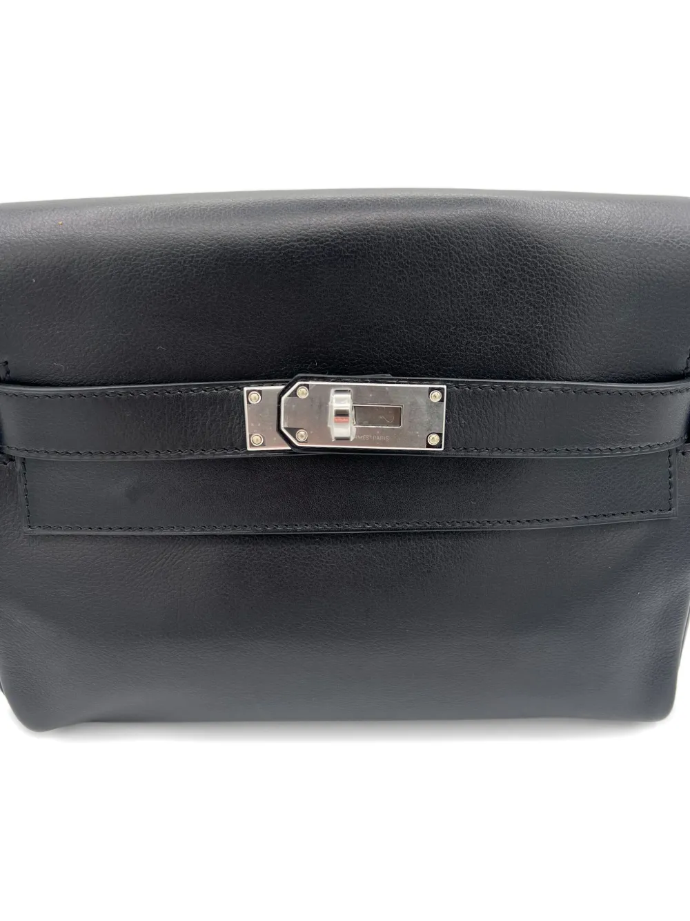 Pre-owned Hermes Kelly Messenger Bag In Black