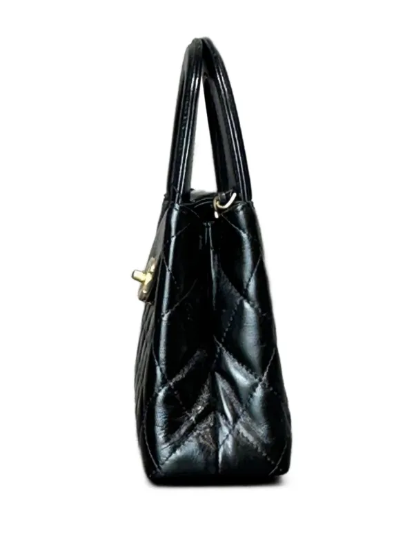 CHANEL Pre-Owned 2025 ナノ ケリー マトラッセ カーフスキン ゴールド