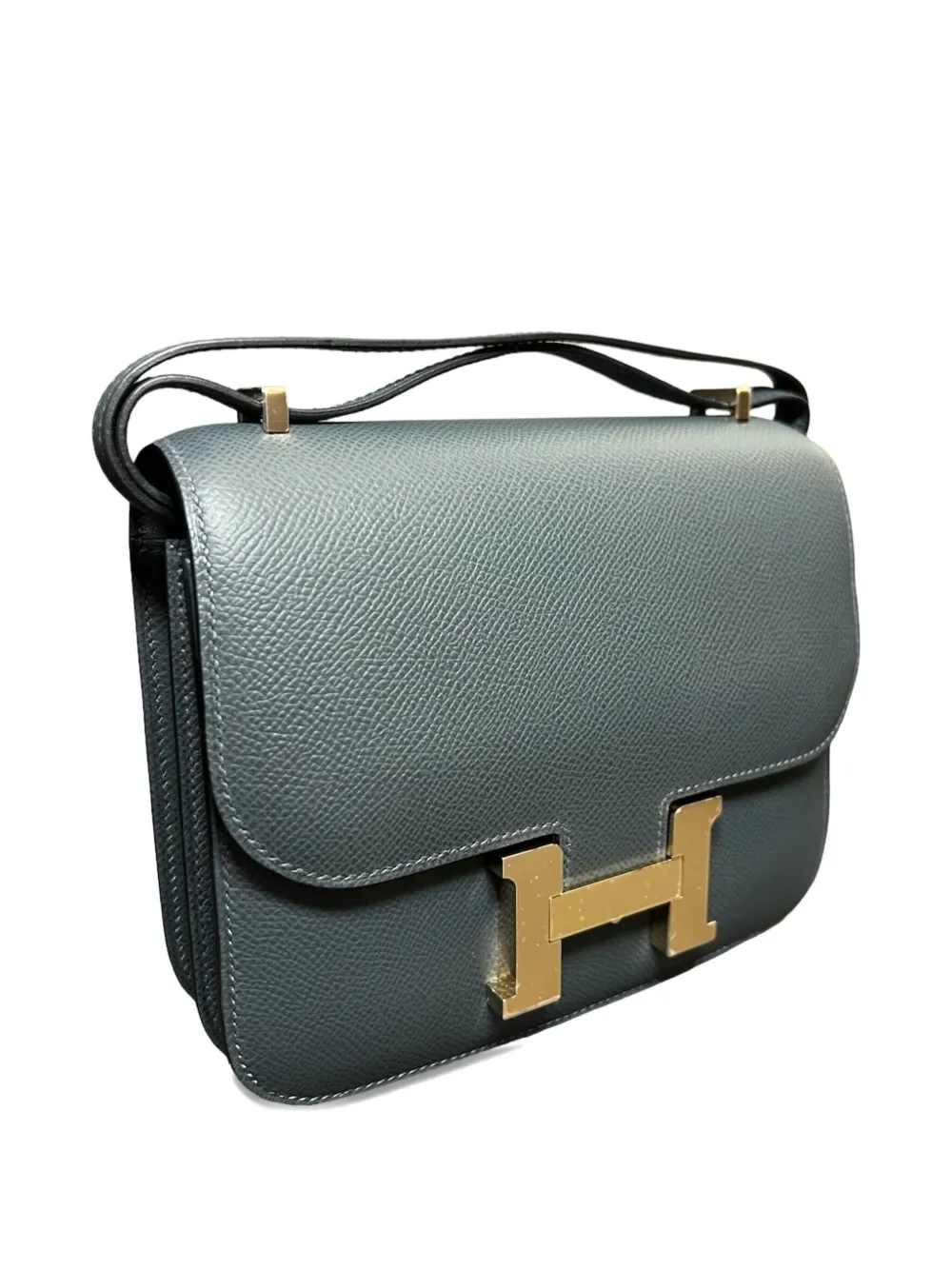 Pre-owned Hermes 2024 Constance 18 Cross Body Bag In Green
