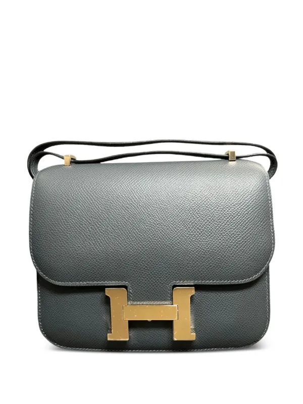 Hermès Pre-Owned Hermés Gris Misty Constance 18 Epsom Gold