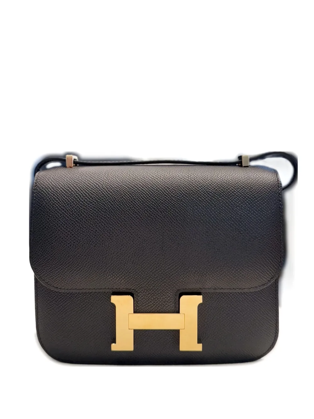Pre-owned Hermes Constance 18 Cross Body Bag In Black