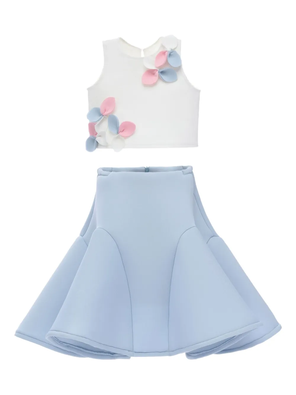 Mimi Tutu Blossom floral-appliqué skirt set | Blue | Image 1