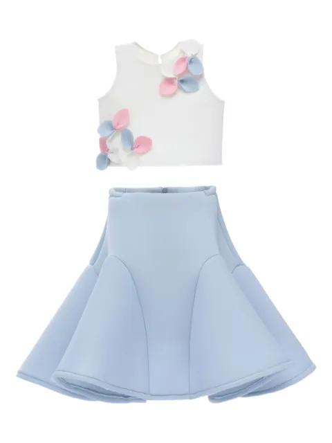 Mimi Tutu Blossom floral-appliqué skirt set