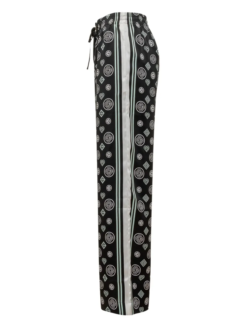 Casablanca printed stripe trousers - Zwart