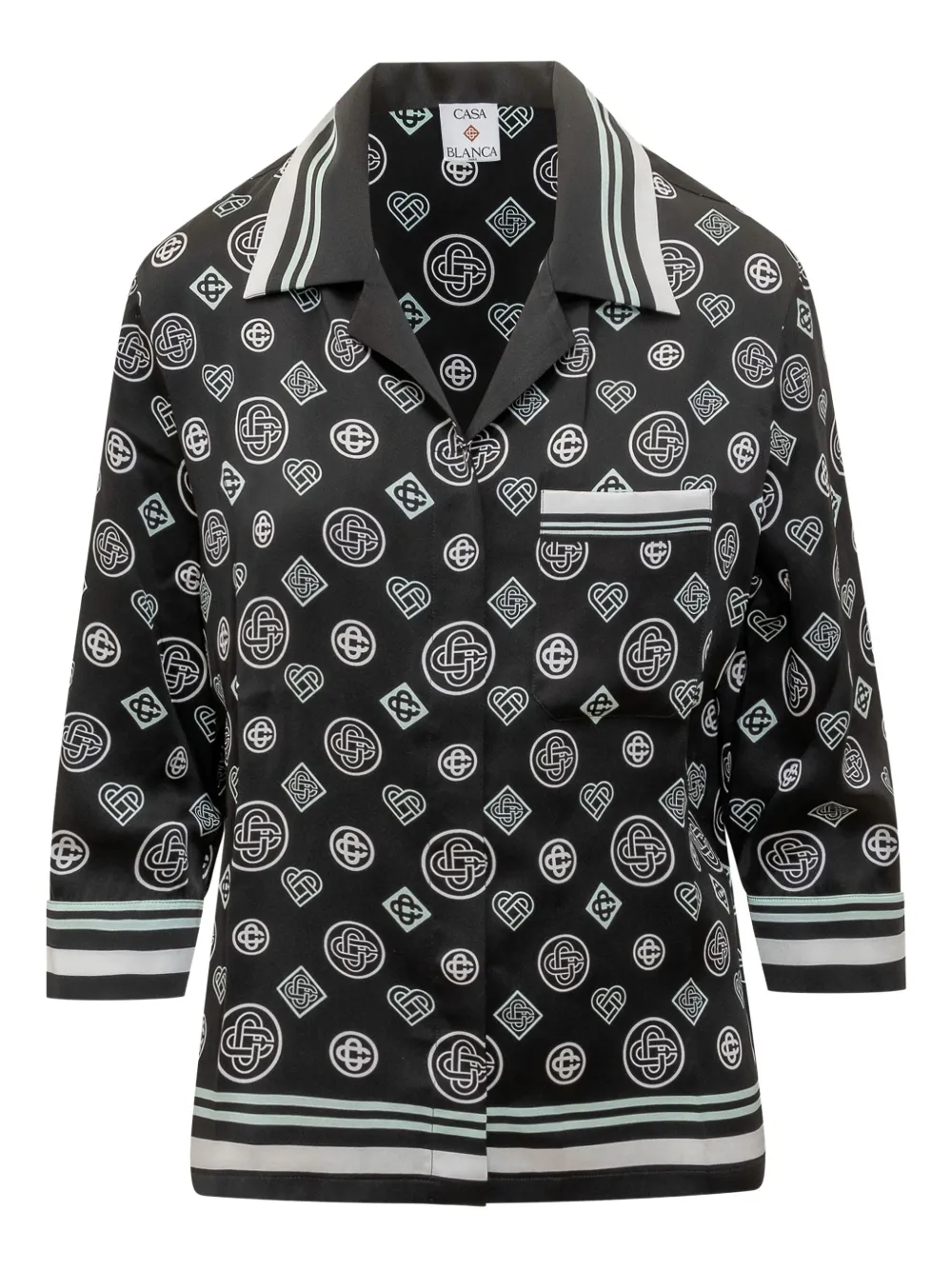 Casablanca printed pajama top – Black