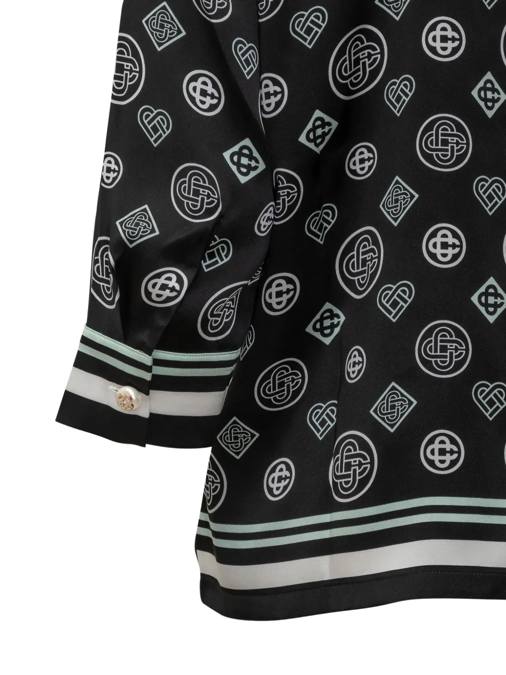 Casablanca Pyjamatop met print Zwart
