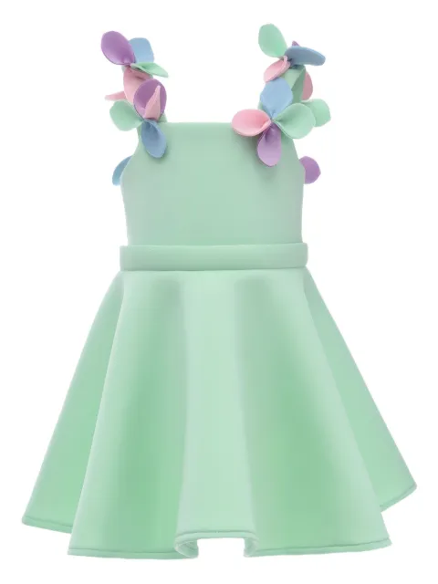 Mimi Tutu Lila Blossom floral-appliqué dress