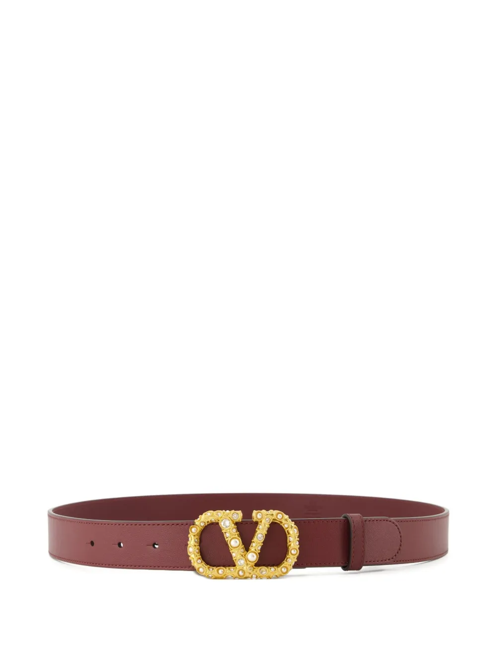 Valentino Garavani VLogo crystal belt - Rosso