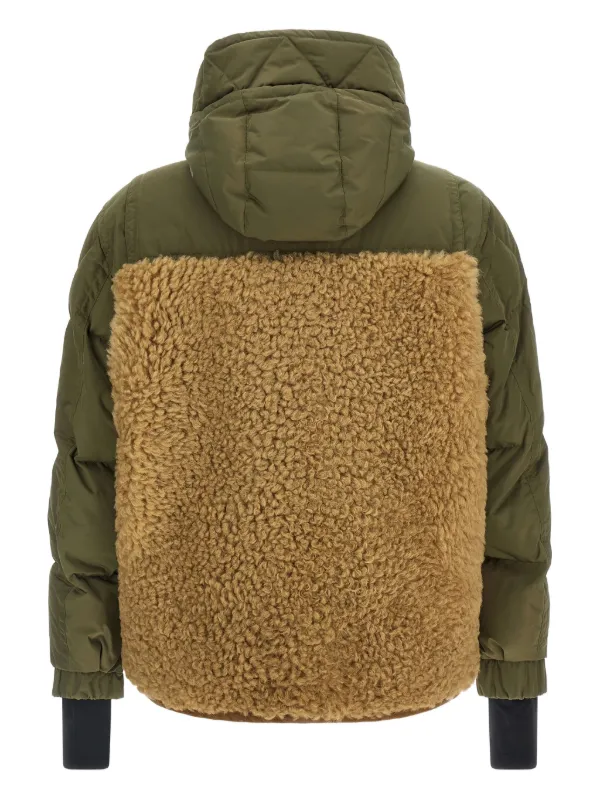 Moncler Grenoble Grifford shearling-panels Puffer Jacket | Green