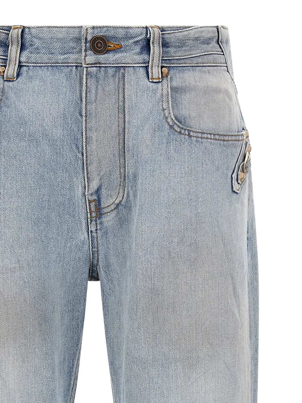 Balenciaga City denim jeans met verwassen-effect Blauw