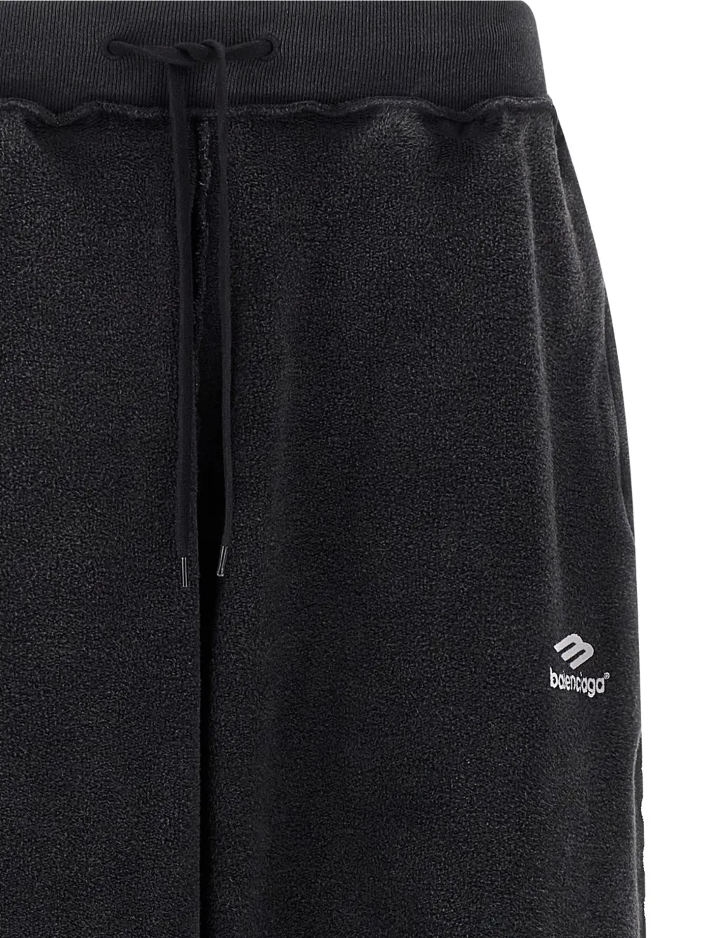 Balenciaga Sports Icon Joggers Textured Fabric In Black