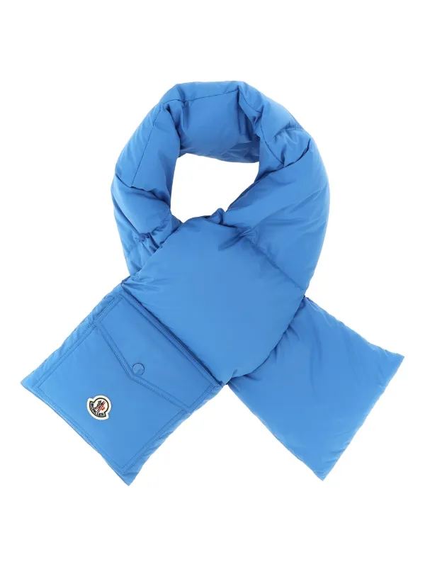 Moncler パデッド スカーフ | ブルー | FARFETCH JP