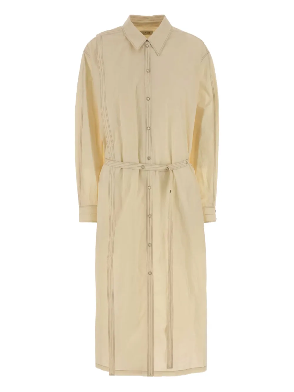 LEMAIRE shirt belted dress - Toni neutri