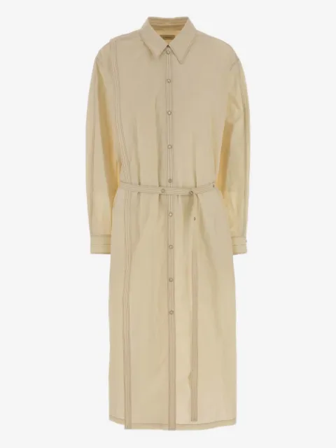 LEMAIRE asymmetrical belted shirt dress