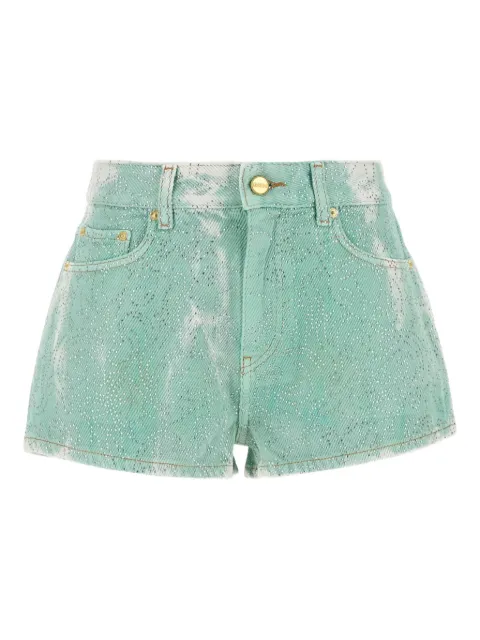 GANNI shorts de mezclilla con diseño dos tonos