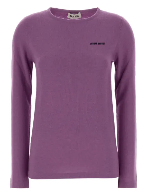 Miu Miu logo-detail sweater