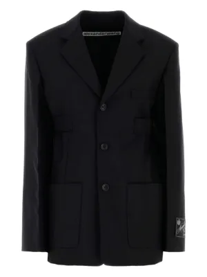 【値下げ】Alexander Wang テーラードジャケット 黒 Alexander Wang（アレキサンダー・ワン）テーラードジャケット