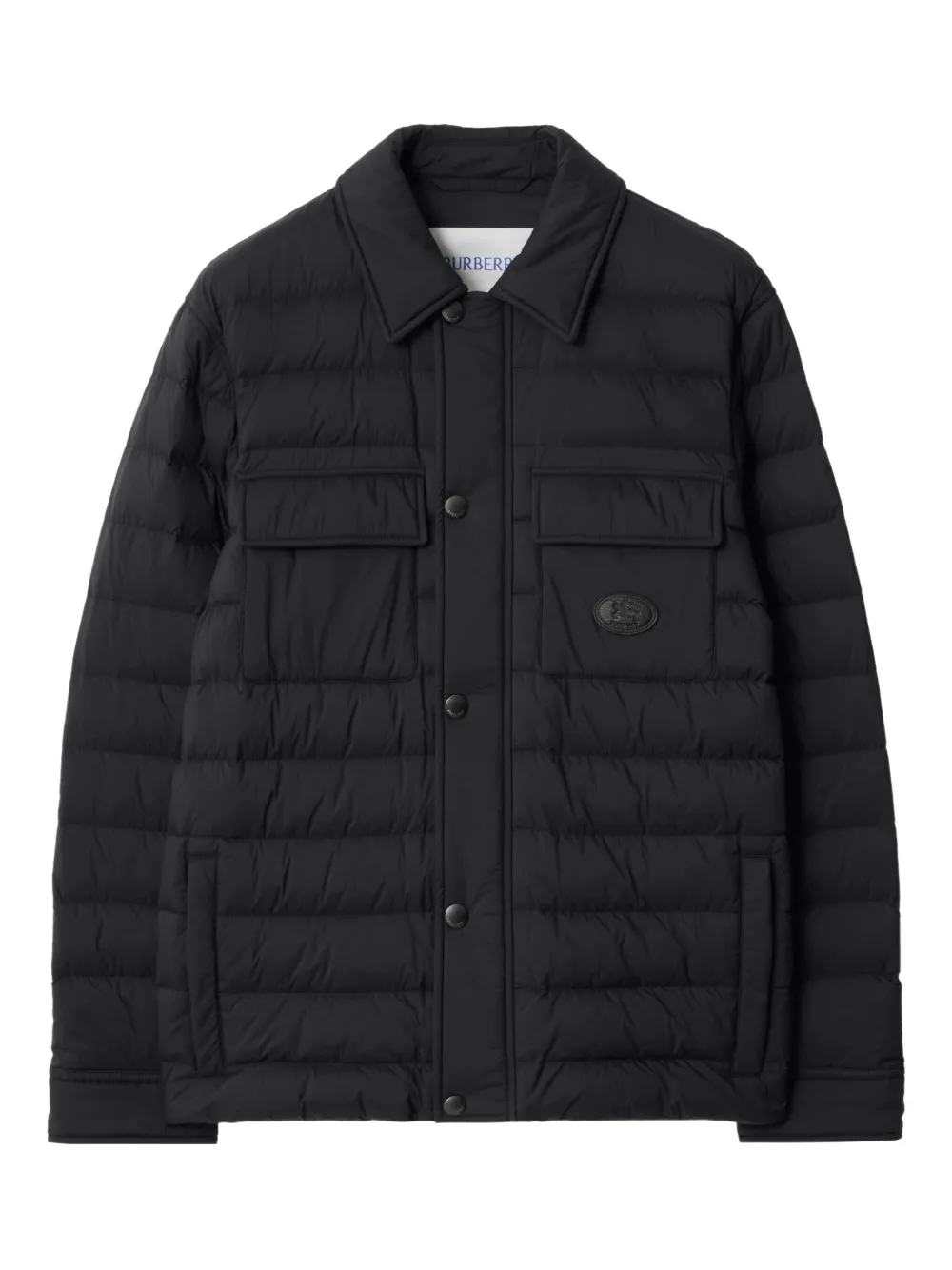 Burberry equestrian knight graphic padded jacket | Black | Image 1
