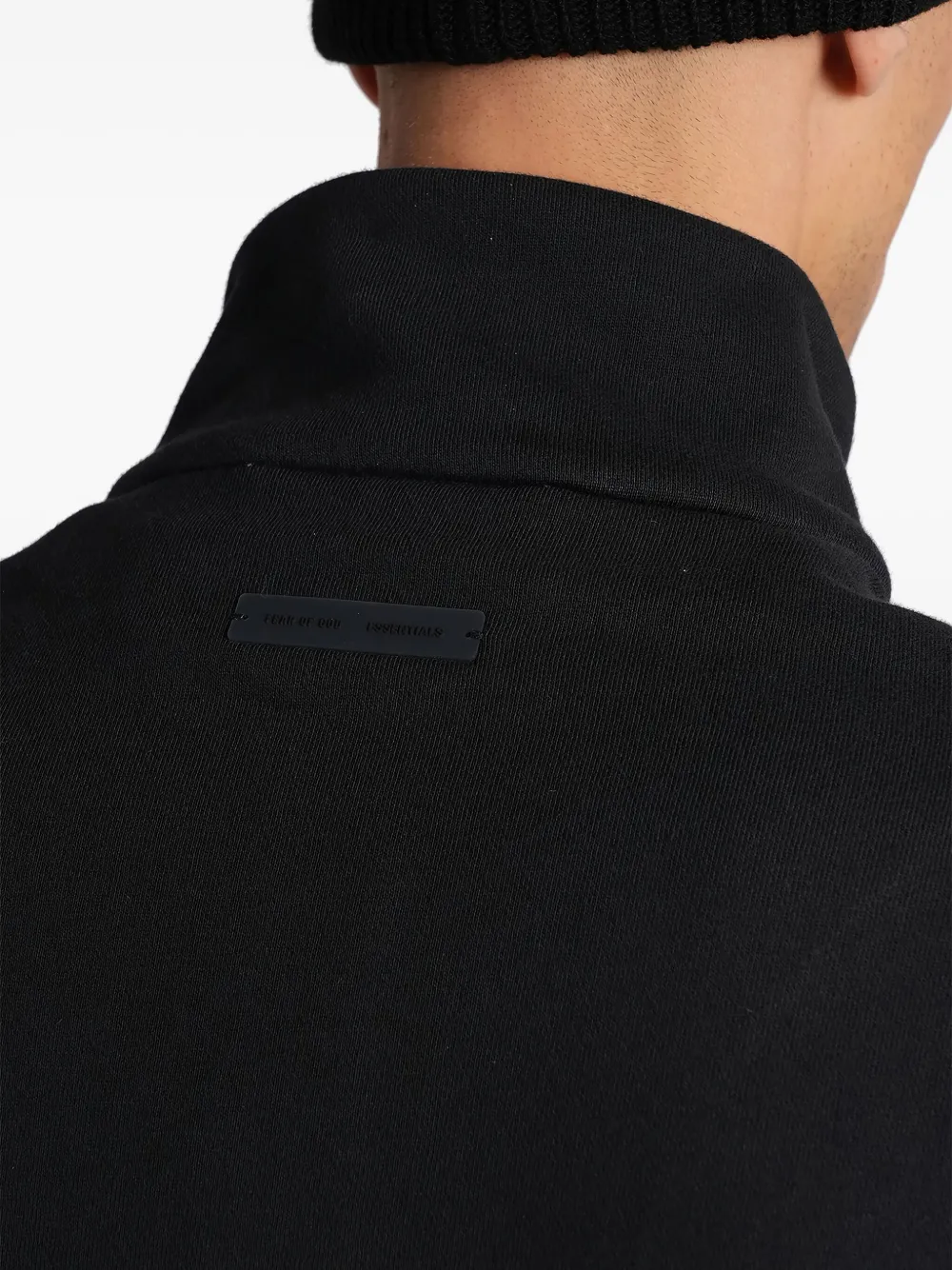 Essentials Piped Zip Sweatshirt In Black