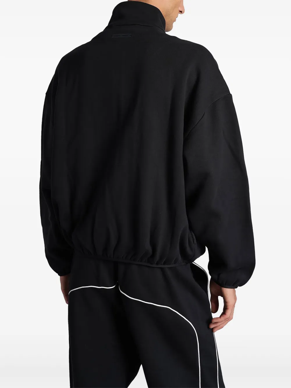 Essentials Piped Zip Sweatshirt In Black