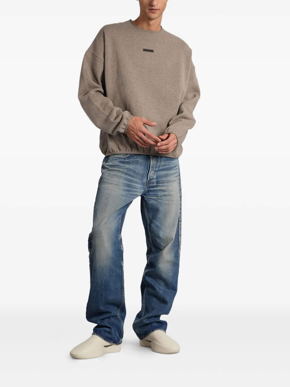 FEAR OF GOD ESSENTIALS Sweater met logo Grijs