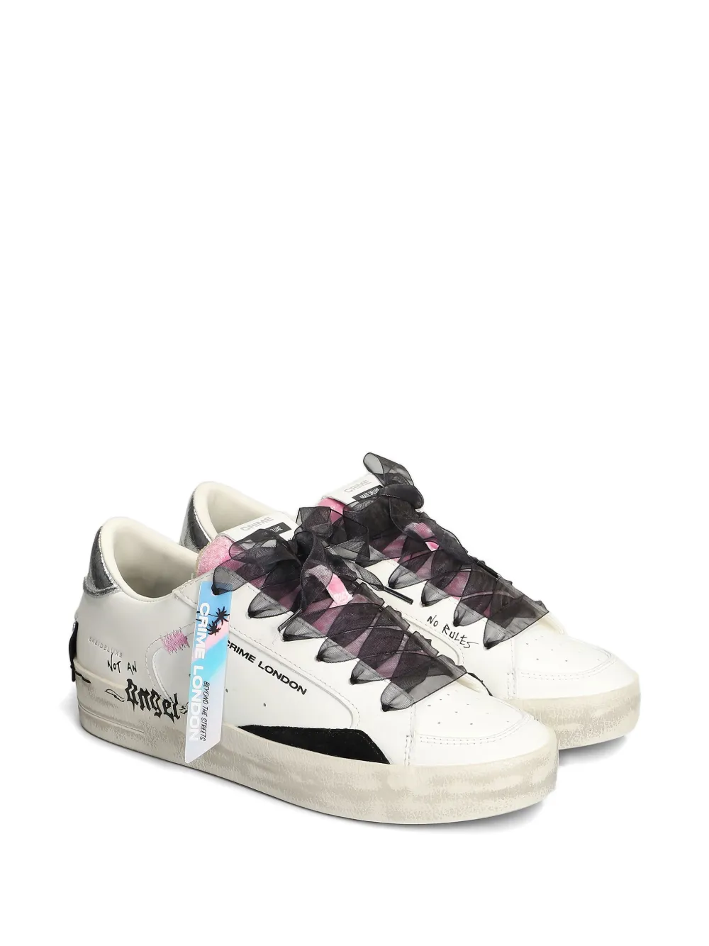 Crime London Sk8 Deluxe Lost Angel sneakers Wit