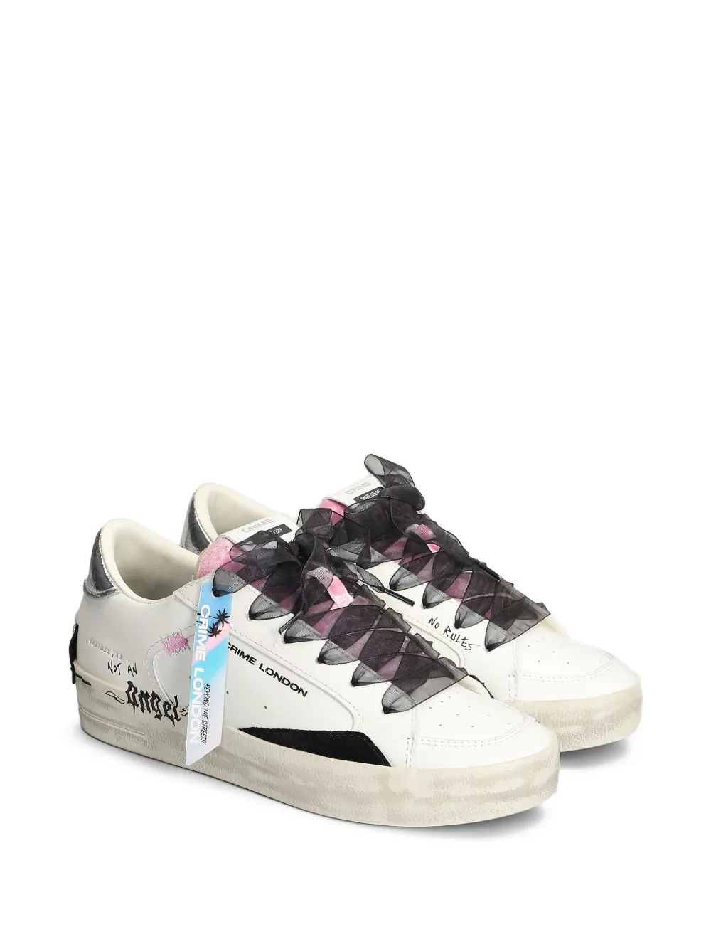 Crime London Sk8 Deluxe Lost Angel sneakers Wit