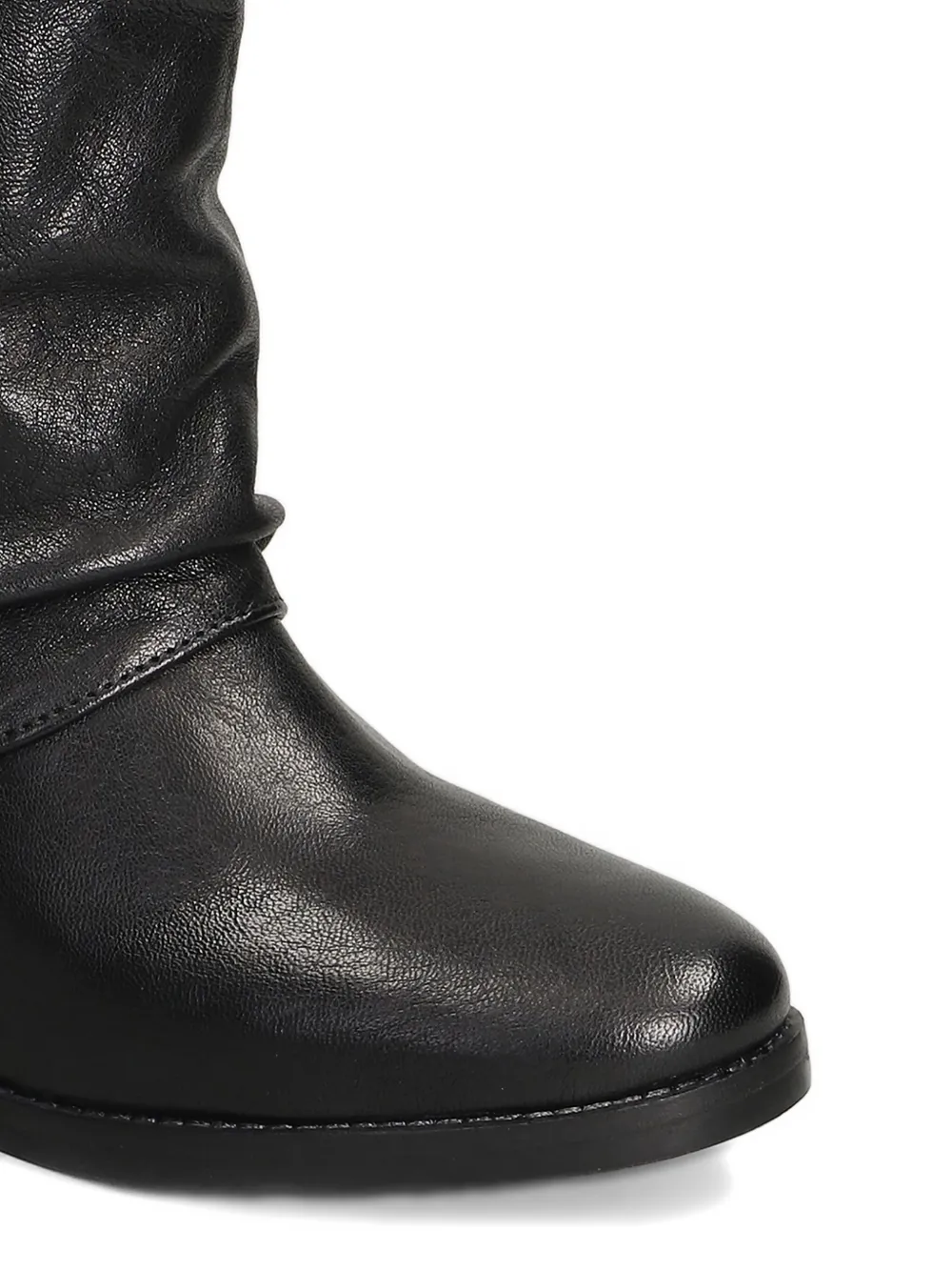 Julie Dee Leren laarzen Zwart