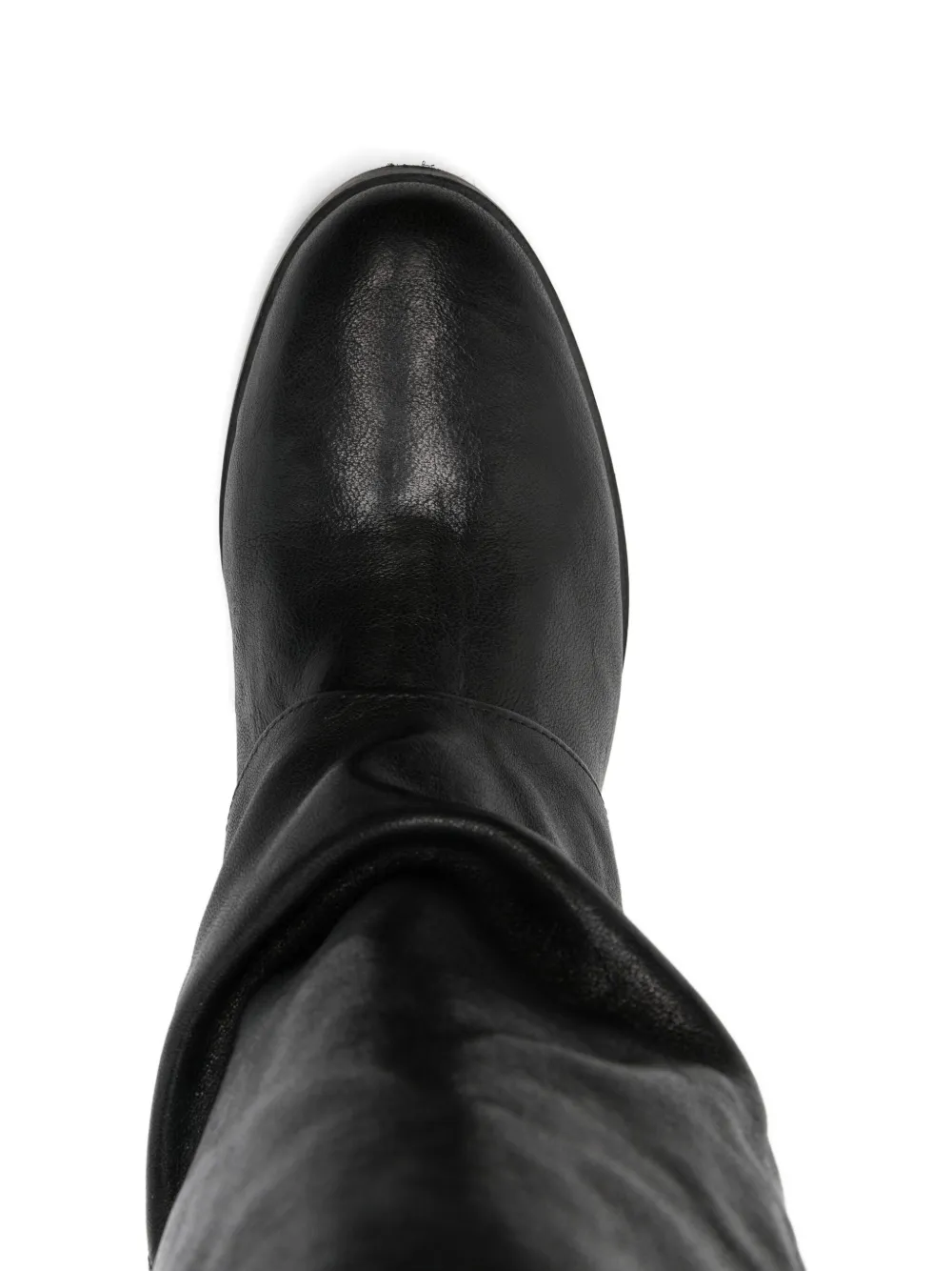 Julie Dee leather knee-length boots Zwart
