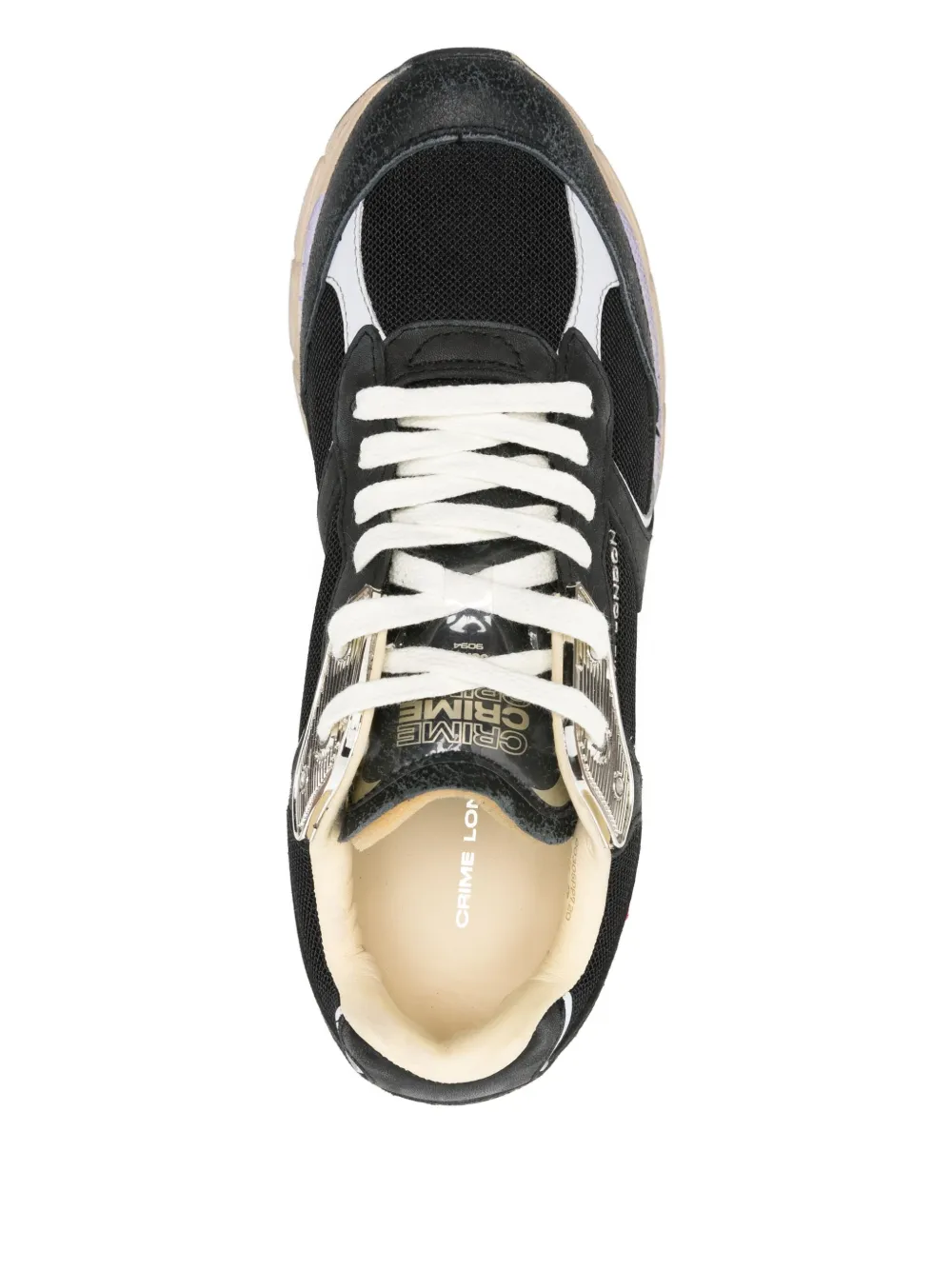 Crime London Fugitive 9094 sneakers met vlakken Zwart