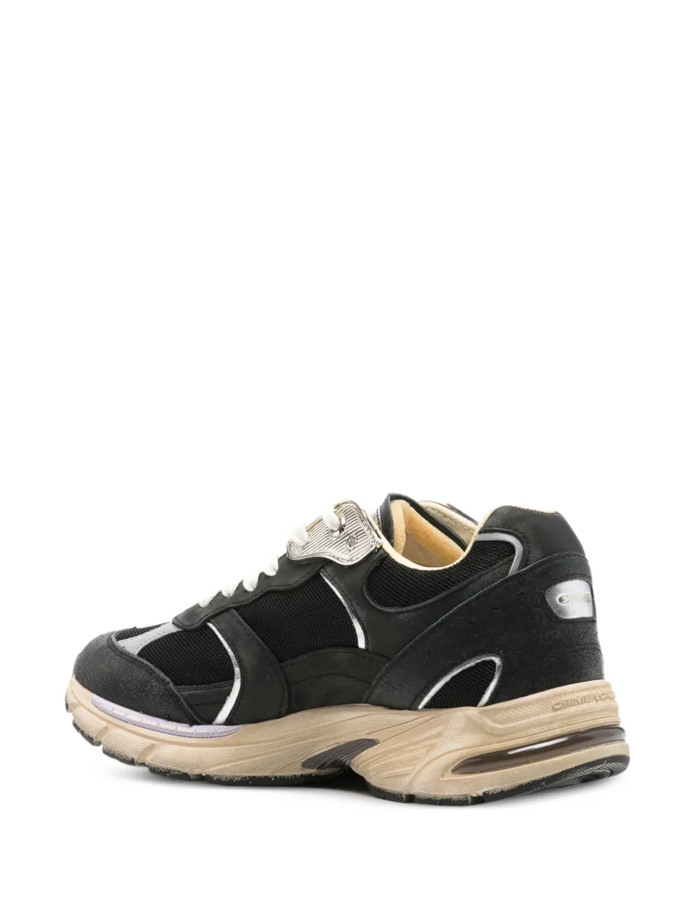 Crime London Fugitive 9094 sneakers met vlakken Zwart