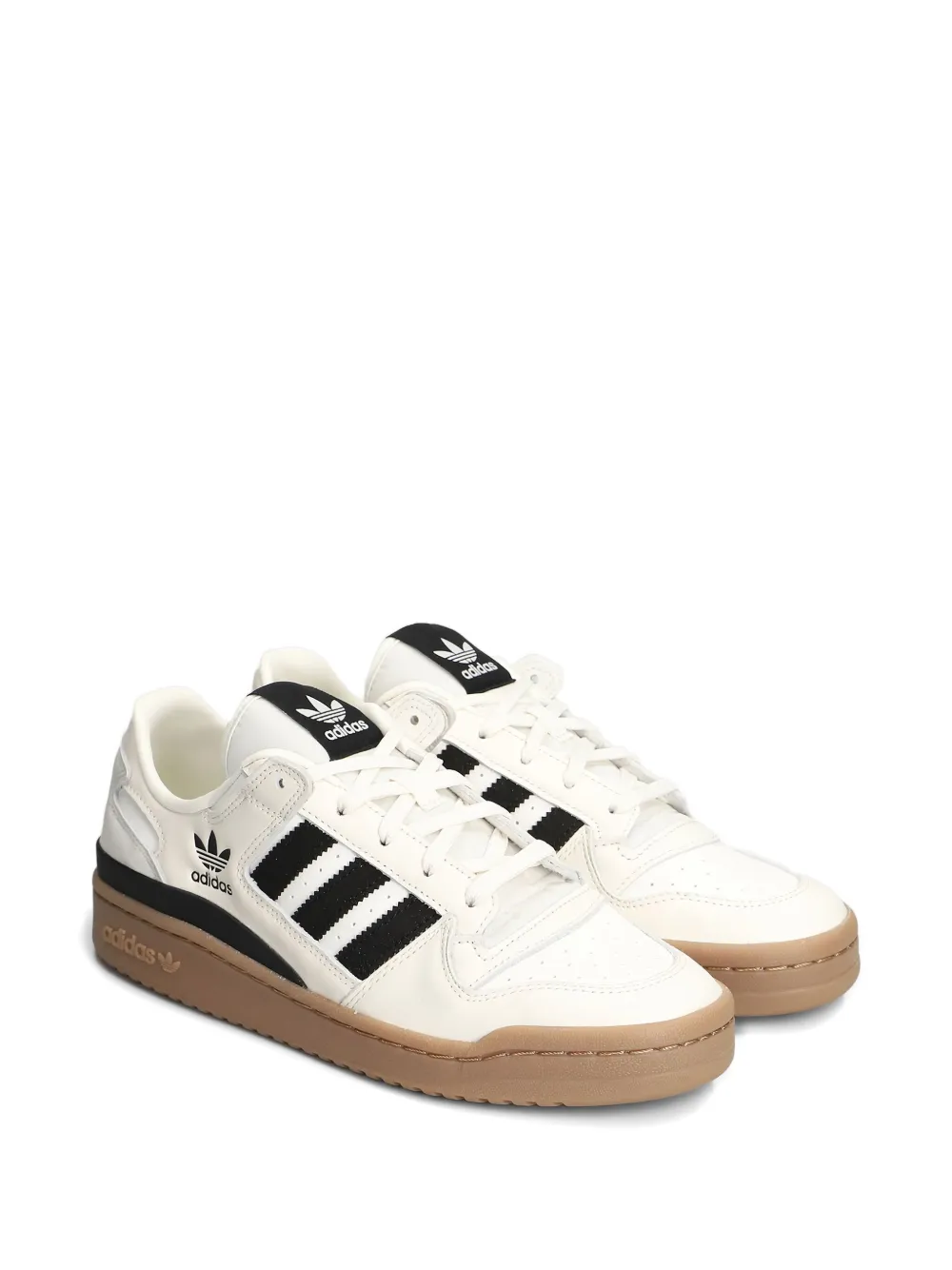 Adidas Originals Forum Low Striped Sneakers In Neutral