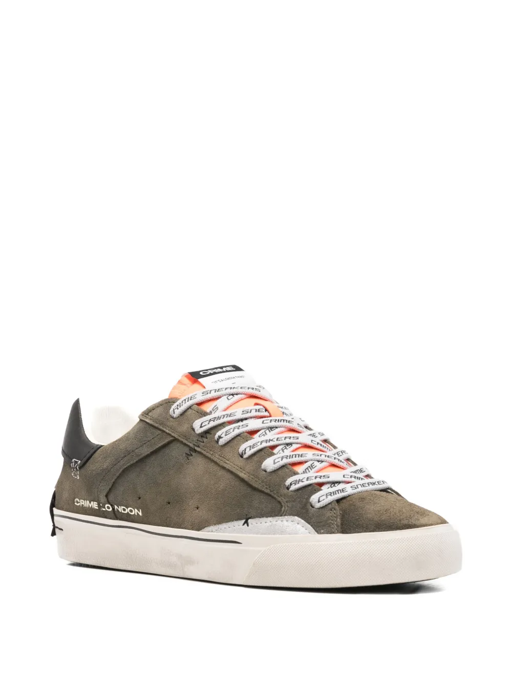 Crime London Leren sneakers Groen