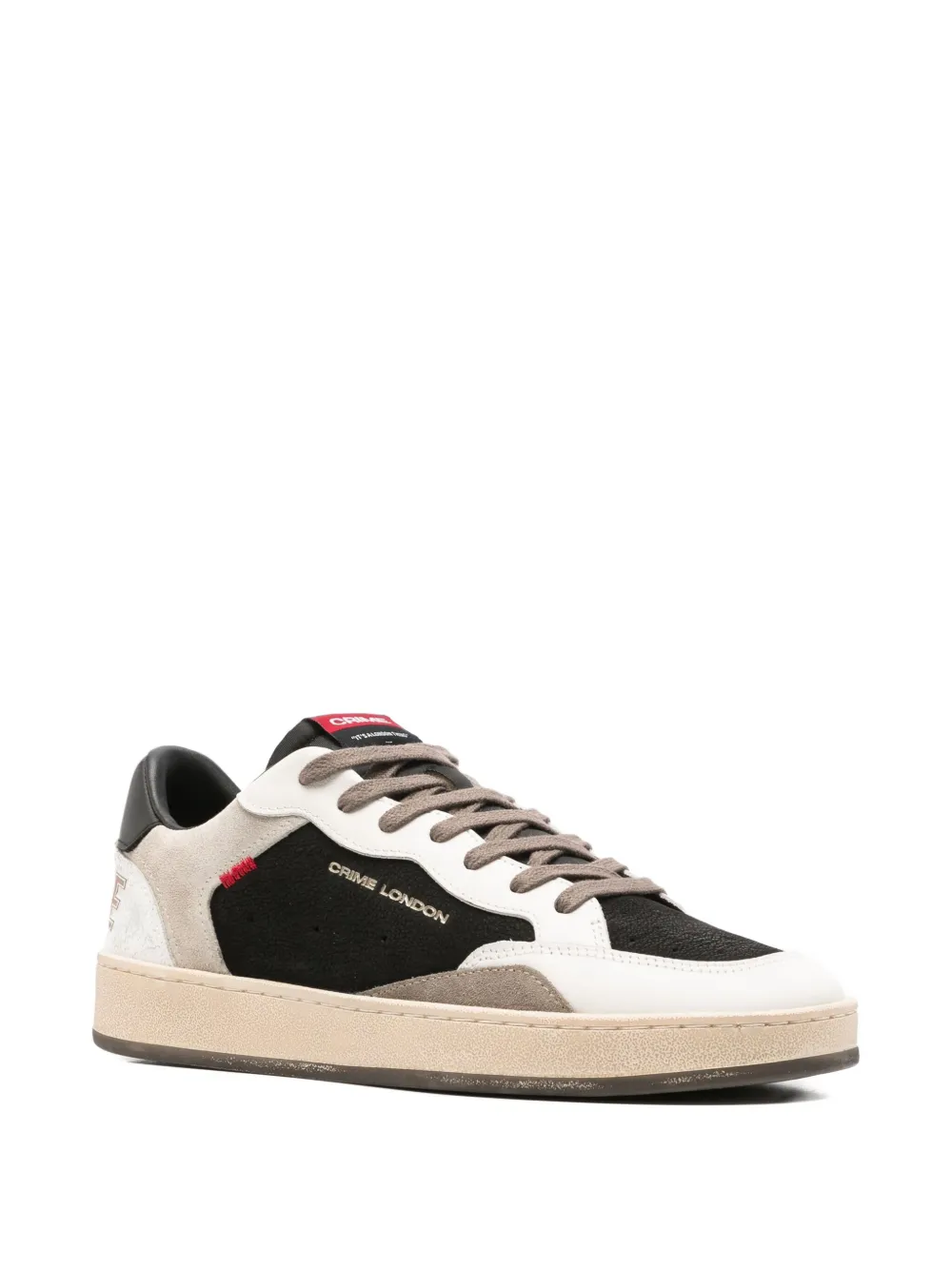 Crime London Sneakers met logoprint Zwart