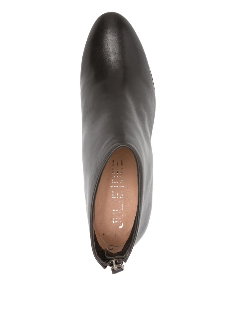 Julie Dee Zip-up Leather Ankle Boots In Brown