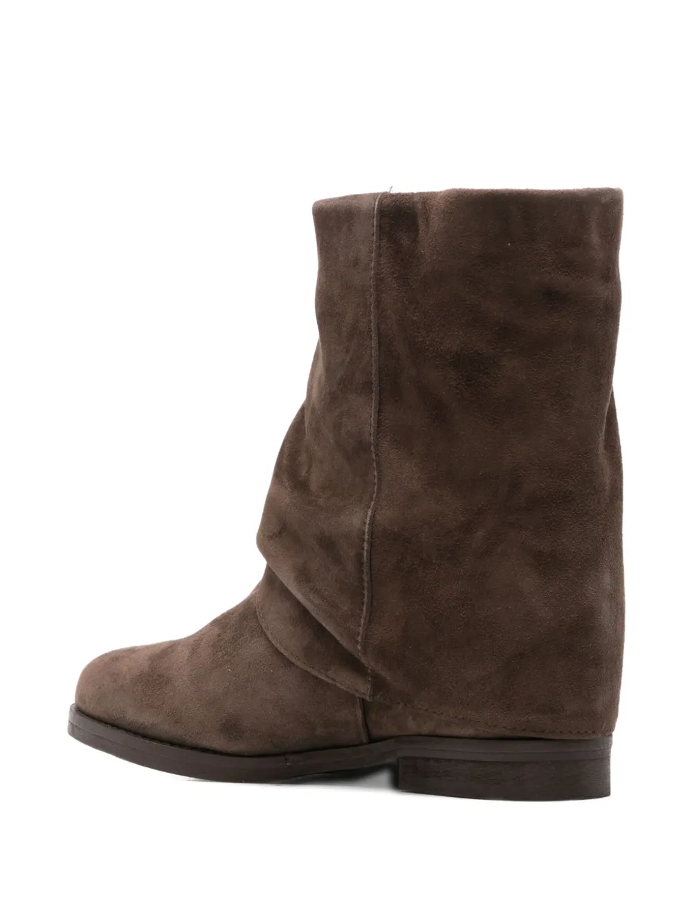Julie Dee Suede Boots In Brown