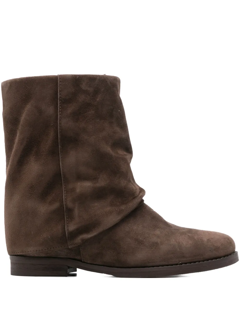 Julie Dee Suede Boots In Brown
