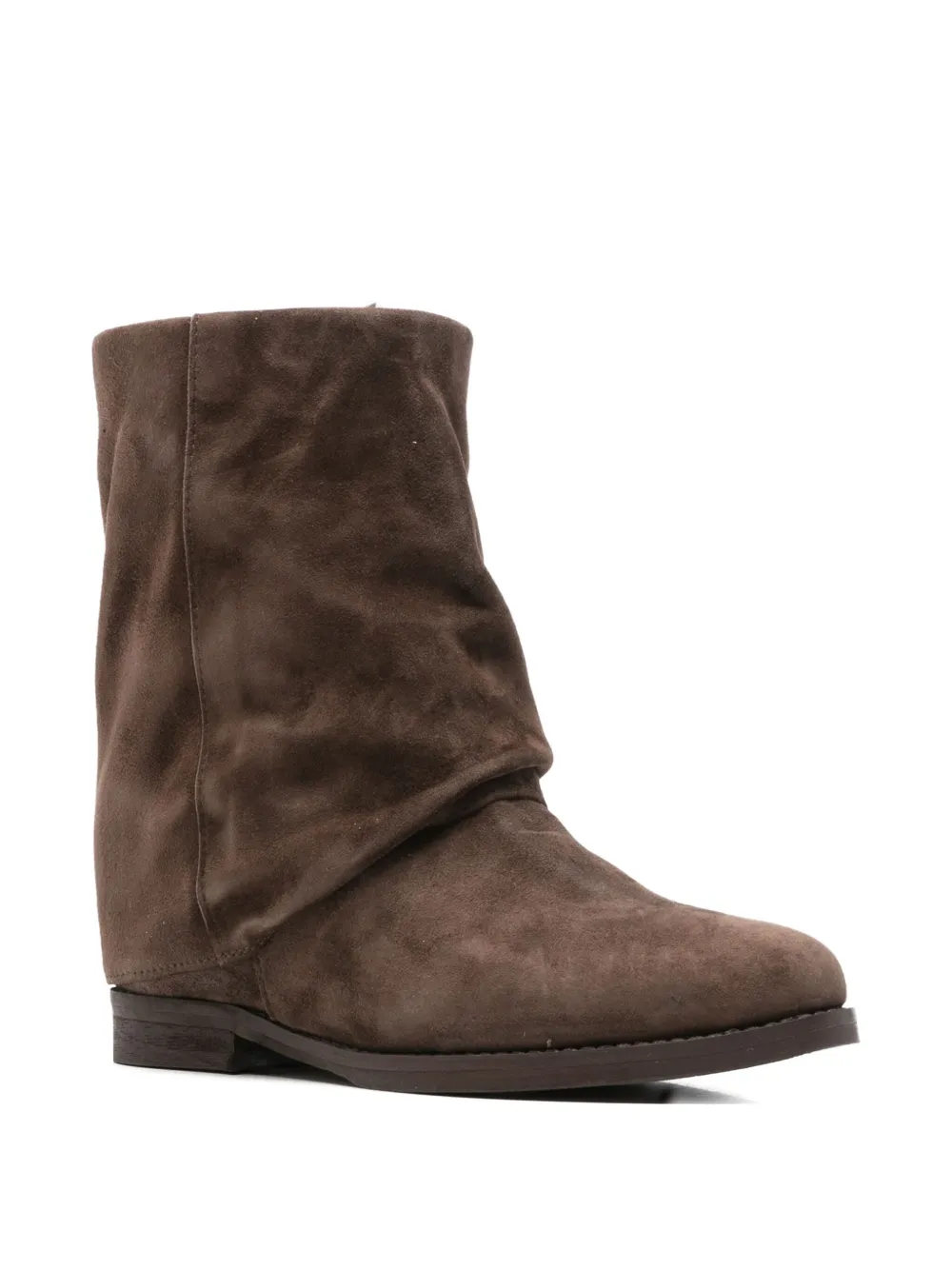 Julie Dee Suede Boots In Brown