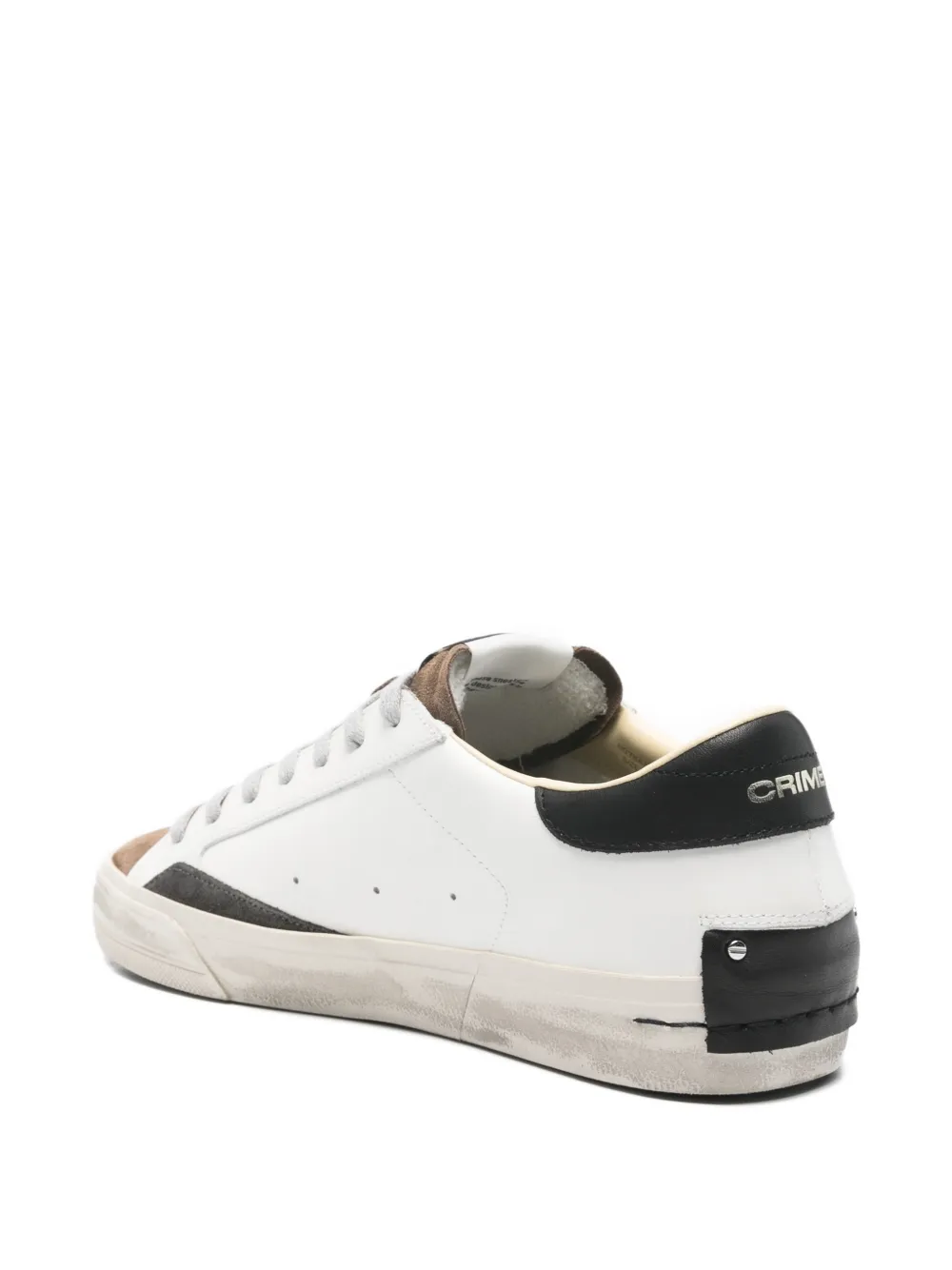 Crime London Gerafelde sneakers Wit