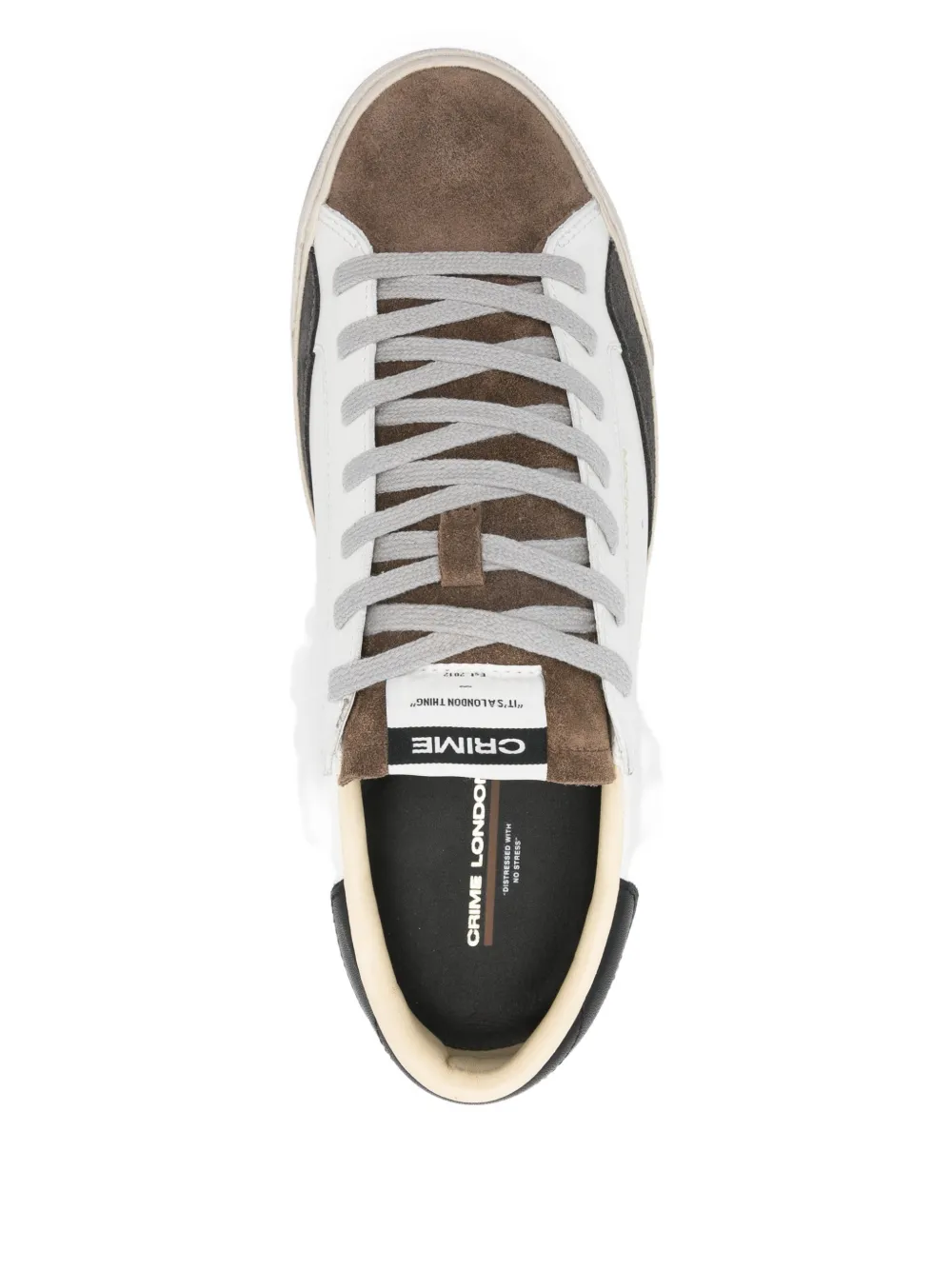 Crime London Gerafelde sneakers Wit