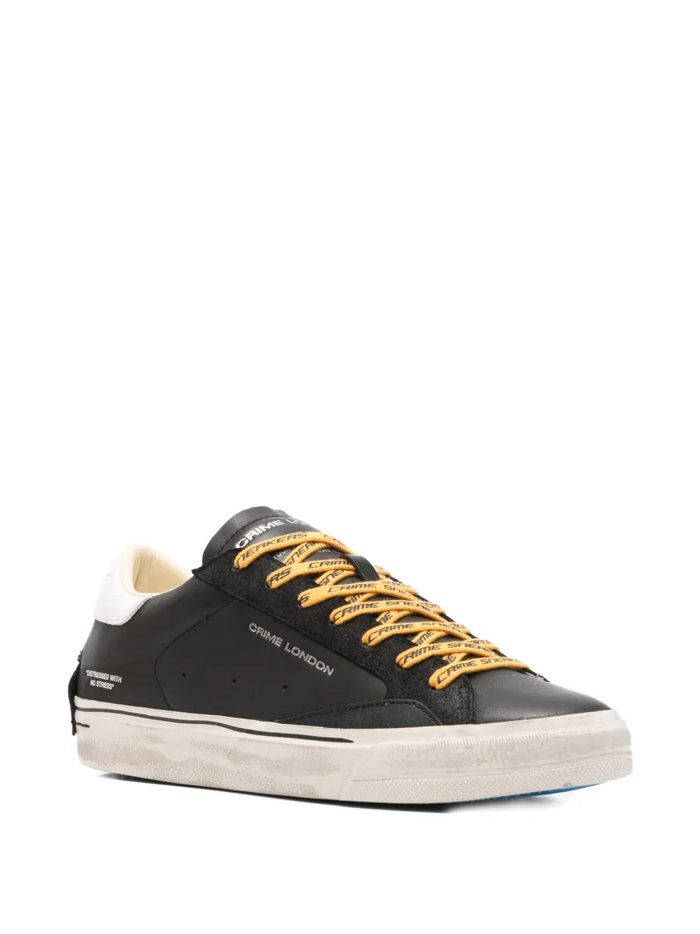Crime London Leren sneakers Zwart