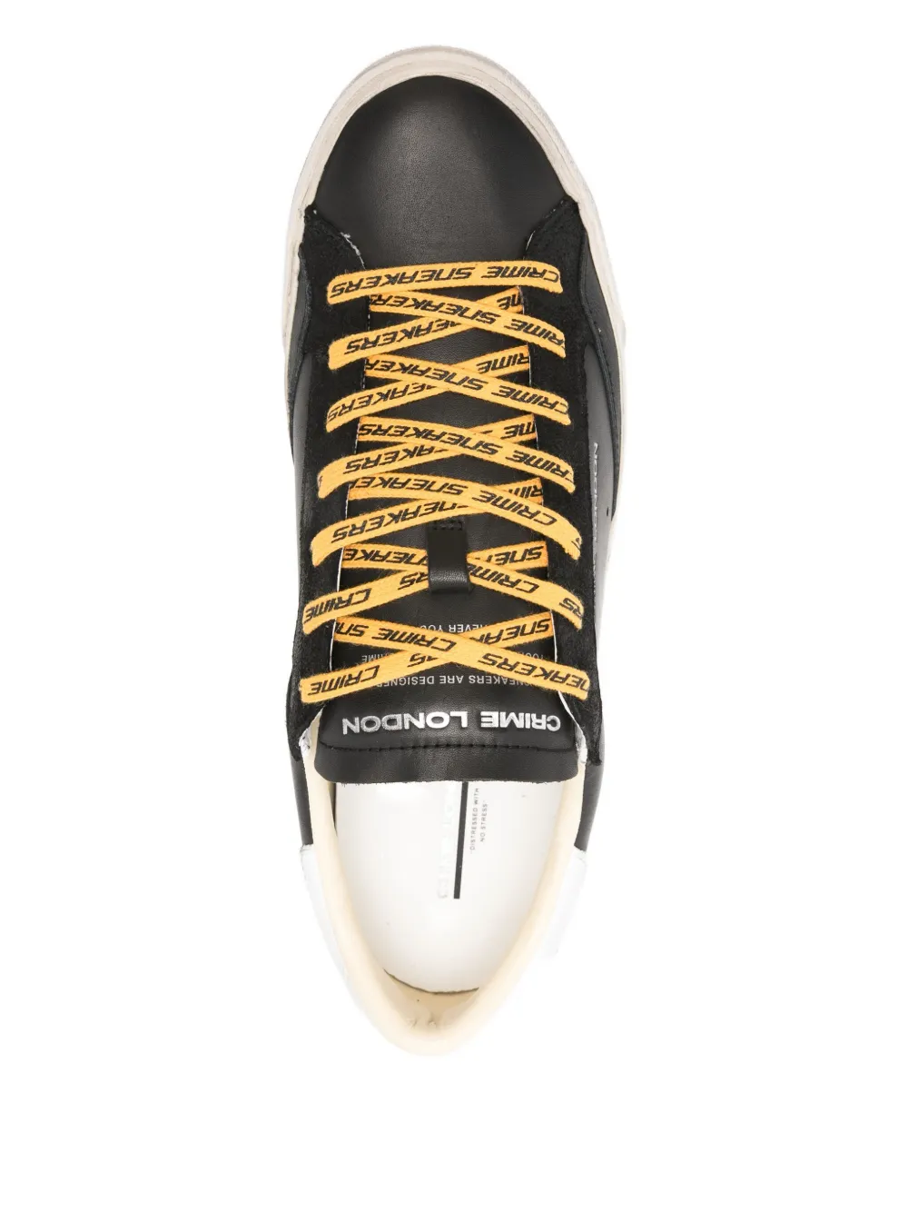 Crime London Leren sneakers Zwart