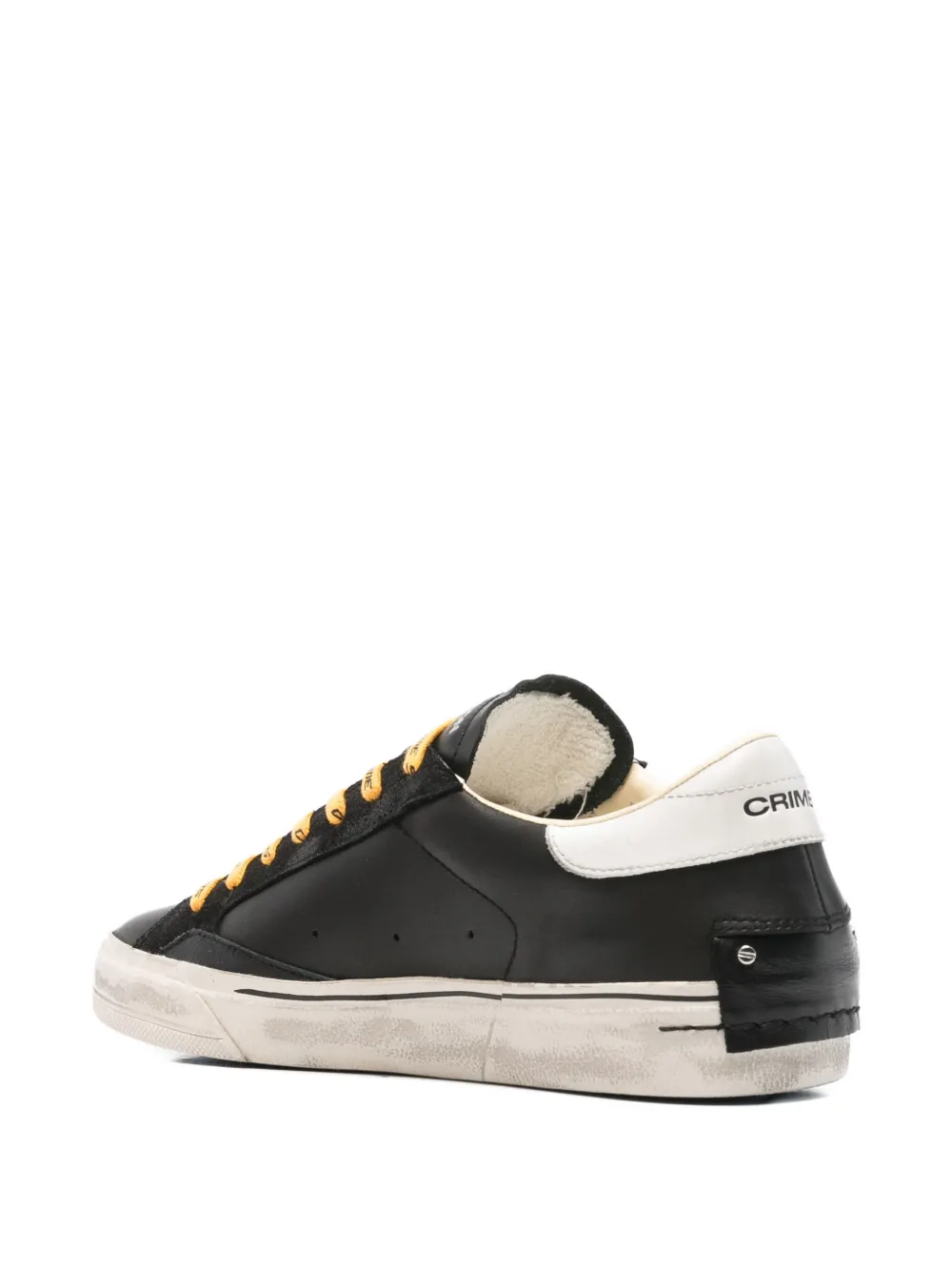 Crime London Leren sneakers Zwart