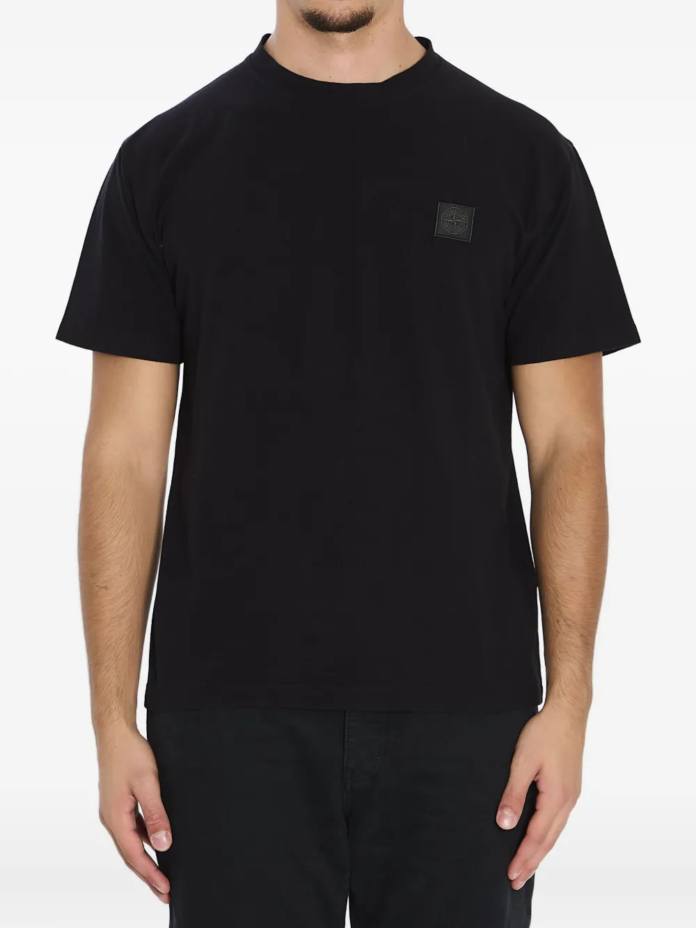 Stone Island playera con parche de brújula | negro | Image 1